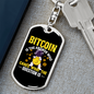 Bitcoin is The Answer Crypto Keychain Stainless Steel or 18k Gold Dog Tag Keyring-Express Your Love Gifts