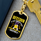 Bitcoin is The Answer Crypto Keychain Stainless Steel or 18k Gold Dog Tag Keyring-Express Your Love Gifts