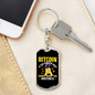 Bitcoin is The Answer Crypto Keychain Stainless Steel or 18k Gold Dog Tag Keyring-Express Your Love Gifts