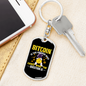 Bitcoin is The Answer Crypto Keychain Stainless Steel or 18k Gold Dog Tag Keyring-Express Your Love Gifts