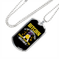Bitcoin is The Answer Crypto Necklace Stainless Steel or 18k Gold Dog Tag 24" Chain-Express Your Love Gifts