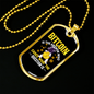 Bitcoin is The Answer Crypto Necklace Stainless Steel or 18k Gold Dog Tag 24" Chain-Express Your Love Gifts