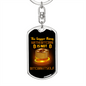 Bitcoin Itself Crypto Keychain Stainless Steel or 18k Gold Dog Tag Keyring-Express Your Love Gifts