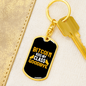 Bitcoin Kiss My Class Goodbye Crypto Keychain Stainless Steel or 18k Gold Dog Tag Keyring-Express Your Love Gifts