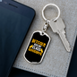 Bitcoin Kiss My Class Goodbye Crypto Keychain Stainless Steel or 18k Gold Dog Tag Keyring-Express Your Love Gifts