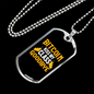 Bitcoin Kiss My Class Goodbye Crypto Necklace Stainless Steel or 18k Gold Dog Tag 24" Chain-Express Your Love Gifts