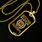 Bitcoin Kiss My Glass Goodbye Crypto Necklace Stainless Steel or 18k Gold Dog Tag 24" Chain-Express Your Love Gifts