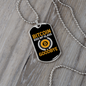 Bitcoin Kiss My Glass Goodbye Crypto Necklace Stainless Steel or 18k Gold Dog Tag 24" Chain-Express Your Love Gifts