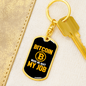 Bitcoin Made Me Quit My Job Crypto Keychain Stainless Steel or 18k Gold Dog Tag Keyring-Express Your Love Gifts