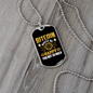 Bitcoin Makes Me Happy Crypto Necklace Stainless Steel or 18k Gold Dog Tag 24" Chain-Express Your Love Gifts