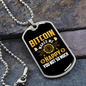 Bitcoin Makes Me Happy Crypto Necklace Stainless Steel or 18k Gold Dog Tag 24" Chain-Express Your Love Gifts
