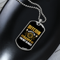 Bitcoin Makes Me Happy Crypto Necklace Stainless Steel or 18k Gold Dog Tag 24" Chain-Express Your Love Gifts