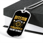 Bitcoin Makes Me Happy Crypto Necklace Stainless Steel or 18k Gold Dog Tag 24" Chain-Express Your Love Gifts