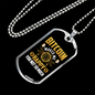 Bitcoin Makes Me Happy Crypto Necklace Stainless Steel or 18k Gold Dog Tag 24" Chain-Express Your Love Gifts
