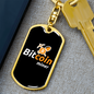 Bitcoin Miner Crypto Keychain Stainless Steel or 18k Gold Dog Tag Keyring-Express Your Love Gifts