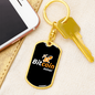 Bitcoin Miner Crypto Keychain Stainless Steel or 18k Gold Dog Tag Keyring-Express Your Love Gifts