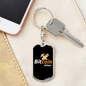Bitcoin Miner Crypto Keychain Stainless Steel or 18k Gold Dog Tag Keyring-Express Your Love Gifts