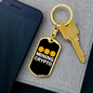 Bitcoin Mining Crypto Crypto Keychain Stainless Steel or 18k Gold Dog Tag Keyring-Express Your Love Gifts
