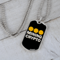 Bitcoin Mining Crypto Crypto Necklace Stainless Steel or 18k Gold Dog Tag 24" Chain-Express Your Love Gifts