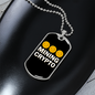 Bitcoin Mining Crypto Crypto Necklace Stainless Steel or 18k Gold Dog Tag 24" Chain-Express Your Love Gifts