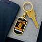 Bitcoin Mining Machine Crypto Keychain Stainless Steel or 18k Gold Dog Tag Keyring-Express Your Love Gifts