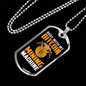 Bitcoin Mining Machine Crypto Necklace Stainless Steel or 18k Gold Dog Tag 24" Chain-Express Your Love Gifts