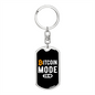 Bitcoin Mode On Crypto Keychain Stainless Steel or 18k Gold Dog Tag Keyring-Express Your Love Gifts