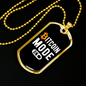 Bitcoin Mode On Crypto Necklace Stainless Steel or 18k Gold Dog Tag 24" Chain-Express Your Love Gifts