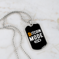 Bitcoin Mode On Crypto Necklace Stainless Steel or 18k Gold Dog Tag 24" Chain-Express Your Love Gifts
