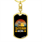 Bitcoin Mom Crypto Keychain Stainless Steel or 18k Gold Dog Tag Keyring-Express Your Love Gifts