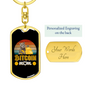 Bitcoin Mom Crypto Keychain Stainless Steel or 18k Gold Dog Tag Keyring-Express Your Love Gifts