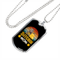 Bitcoin Mom Crypto Necklace Stainless Steel or 18k Gold Dog Tag 24" Chain-Express Your Love Gifts