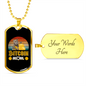 Bitcoin Mom Crypto Necklace Stainless Steel or 18k Gold Dog Tag 24" Chain-Express Your Love Gifts