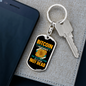 Bitcoin Not Dead Crypto Keychain Stainless Steel or 18k Gold Dog Tag Keyring-Express Your Love Gifts