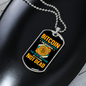 Bitcoin Not Dead Crypto Necklace Stainless Steel or 18k Gold Dog Tag 24" Chain-Express Your Love Gifts