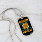 Bitcoin Not Dead Crypto Necklace Stainless Steel or 18k Gold Dog Tag 24" Chain-Express Your Love Gifts