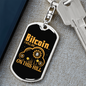 Bitcoin on This Hill Bitcoin Crypto Keychain Stainless Steel or 18k Gold Dog Tag Keyring-Express Your Love Gifts