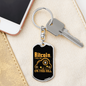Bitcoin on This Hill Bitcoin Crypto Keychain Stainless Steel or 18k Gold Dog Tag Keyring-Express Your Love Gifts