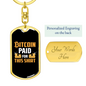 Bitcoin Paid Crypto Keychain Stainless Steel or 18k Gold Dog Tag Keyring-Express Your Love Gifts