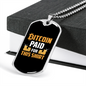 Bitcoin Paid Crypto Necklace Stainless Steel or 18k Gold Dog Tag 24" Chain-Express Your Love Gifts