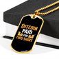 Bitcoin Paid Crypto Necklace Stainless Steel or 18k Gold Dog Tag 24" Chain-Express Your Love Gifts