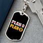 Bitcoin Plan Crypto Keychain Stainless Steel or 18k Gold Dog Tag Keyring-Express Your Love Gifts