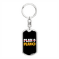 Bitcoin Plan Crypto Keychain Stainless Steel or 18k Gold Dog Tag Keyring-Express Your Love Gifts