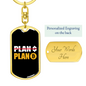 Bitcoin Plan Crypto Keychain Stainless Steel or 18k Gold Dog Tag Keyring-Express Your Love Gifts