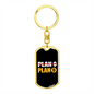Bitcoin Plan Crypto Keychain Stainless Steel or 18k Gold Dog Tag Keyring-Express Your Love Gifts
