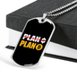 Bitcoin Plan Crypto Necklace Stainless Steel or 18k Gold Dog Tag 24" Chain-Express Your Love Gifts