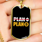 Bitcoin Plan Crypto Necklace Stainless Steel or 18k Gold Dog Tag 24" Chain-Express Your Love Gifts