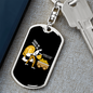 Bitcoin Please Crypto Keychain Stainless Steel or 18k Gold Dog Tag Keyring-Express Your Love Gifts