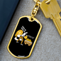 Bitcoin Please Crypto Keychain Stainless Steel or 18k Gold Dog Tag Keyring-Express Your Love Gifts