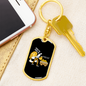 Bitcoin Please Crypto Keychain Stainless Steel or 18k Gold Dog Tag Keyring-Express Your Love Gifts